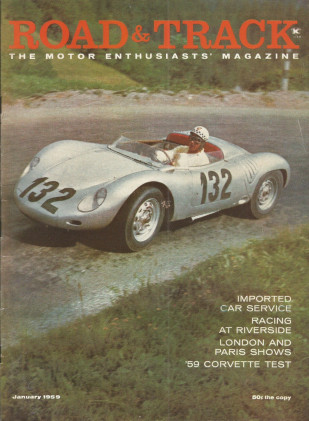 ROAD & TRACK 1959 JAN - NEW F.I. VETTE, ALVIS SPEED